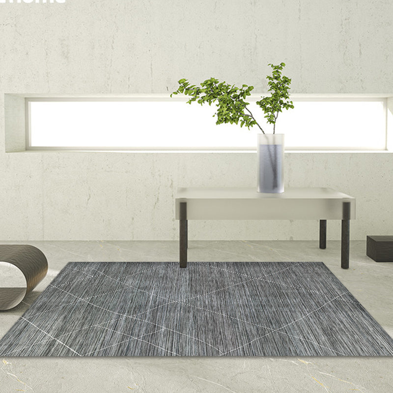 Multicolor Decoration Indoor Rug Simple Geometric Pattern Rug Polypropylene Machine Washable Non-Slip Backing Carpet Dark Gray Clearhalo 'Area Rug' 'Modern' 'Rugs' Rug' 1868893