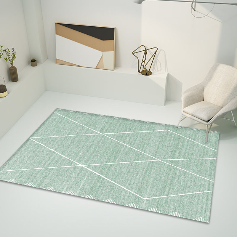 Multicolor Decoration Indoor Rug Simple Geometric Pattern Rug Polypropylene Machine Washable Non-Slip Backing Carpet Turquoise Clearhalo 'Area Rug' 'Modern' 'Rugs' Rug' 1868895