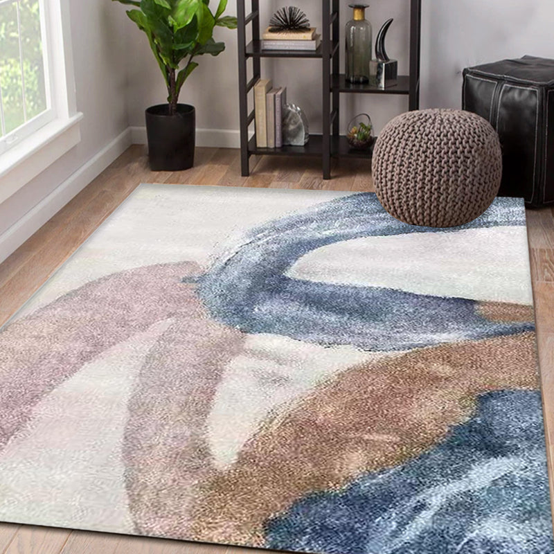 Multi Color Abstract Rug Synthetics Shabby Chic Area Rug Washable Anti-Slip Backing Rug for Decoration Blue Clearhalo 'Area Rug' 'Rugs' 'Shabby Chic' Rug' 1868926