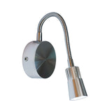 LED Corridor Reading Wall Light with Mini Metal Shade Warm/White Lighting Wall Sconce Lamp in Chrome Clearhalo 'Cast Iron' 'Glass' 'Industrial' 'Modern wall lights' 'Modern' 'Tiffany' 'Traditional wall lights' 'Wall Lamps & Sconces' 'Wall Lights' Lighting' 186902