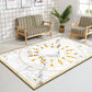 White Geometric Pattern Rug with Marble Surface Polyester Modern Rug Washable Non-Slip Pet Friendly Carpet for Living Room Yellow Clearhalo 'Area Rug' 'Modern' 'Rugs' Rug' 1869087