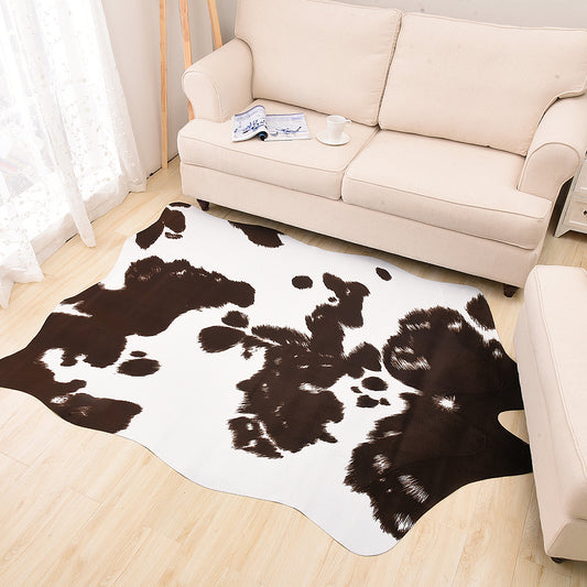 Unique Cow Skin Pattern Rug Nordic Rug Polyester Washable Non-Slip Pet Friendly Carpet for Living Room Coffee 4'7" x 6'7" Clearhalo 'Area Rug' 'Casual' 'Rugs' Rug' 1869106