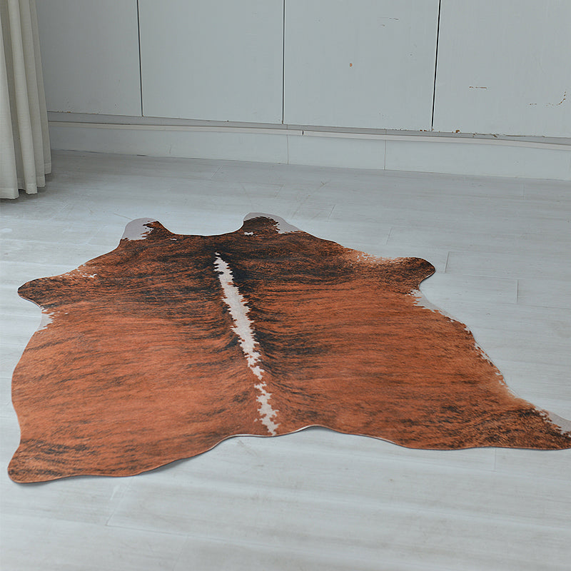 Funky Animal Skin Pattern Rug Brown Nordic Rug Polyester Washable Non-Slip Pet Friendly Carpet for Living Room Clearhalo 'Area Rug' 'Casual' 'Rugs' Rug' 1869117