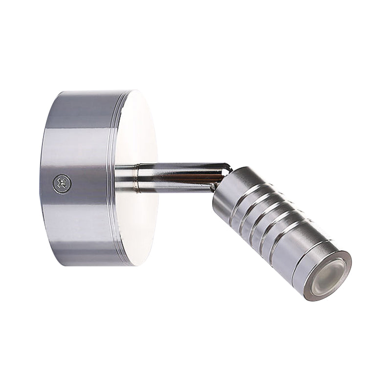 Contemporary Mini Tubed Wall Lamp Metal LED Bathroom Chrome Sconce Light Fixture in Warm/White Lighting Clearhalo 'Cast Iron' 'Glass' 'Industrial' 'Modern wall lights' 'Modern' 'Tiffany' 'Traditional wall lights' 'Wall Lamps & Sconces' 'Wall Lights' Lighting' 186914