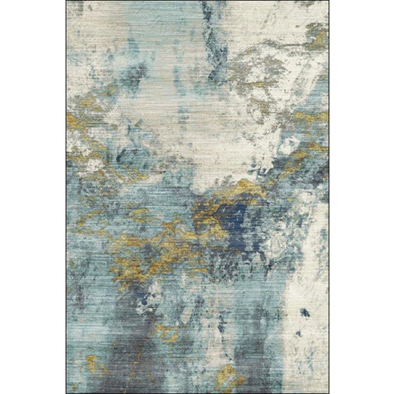 Green Parlour Rug Industrial Abstract Rug Polyester Machine Washable Anti-Slip Backing Carpet Clearhalo 'Area Rug' 'Rug' 1869161
