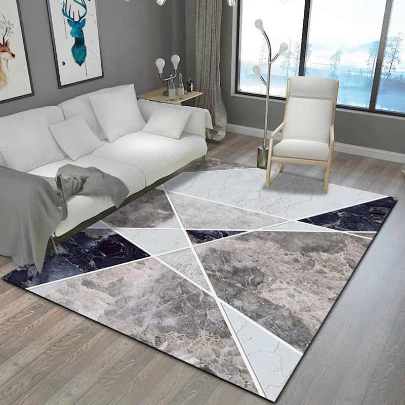 Multi-Color Modern Rug Polyester Geometry Pattern Carpet Pet Friendly Washable Non-Slip Rug for Decoration Taupe Clearhalo 'Area Rug' 'Modern' 'Rugs' Rug' 1869182