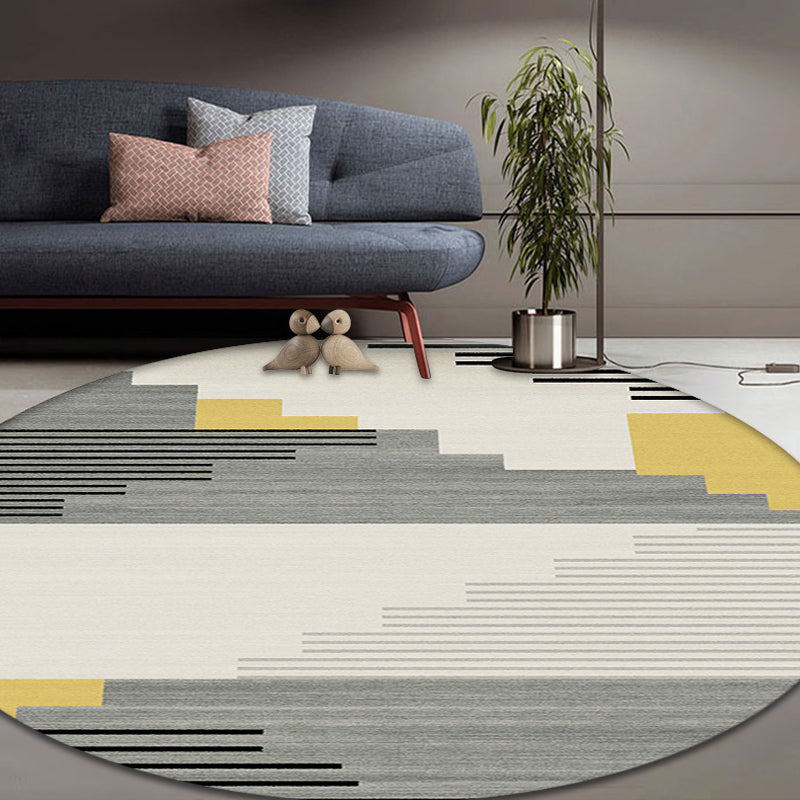Multiple Patterned Rug Multi Color Bedroom Rug Modern Geometric and Stripe Pattern Rug ...