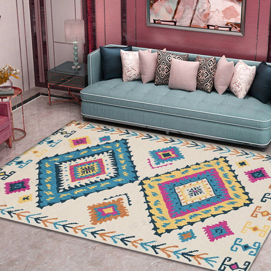 Southwestern Tribal Pattern Rug Multicolor Polyester Rug Anti-Slip Backing Pet Friendly Washable Area Rug for Home Beige Clearhalo 'Area Rug' 'Rugs' 'Southwestern' Rug' 1869252