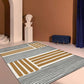 Multi-Color Decoration Indoor Rug Novelty Striped Pattern Rug Synthetics Machine Washable Non-Slip Backing Rug Brown Clearhalo 'Area Rug' 'Modern' 'Rugs' Rug' 1869433