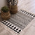 Multicolor Tribal Striped Pattern Rug Cotton Bohemian Rug Washable Non-Slip Pet Friendly Carpet for Living Room Gloss Black 2' x 2'11" Clearhalo 'Area Rug' 'Bohemian' 'Rugs' Rug' 1869463