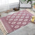 Multicolor Tribal Striped Pattern Rug Cotton Bohemian Rug Washable Non-Slip Pet Friendly Carpet for Living Room Crimson 2' x 2'11" Clearhalo 'Area Rug' 'Bohemian' 'Rugs' Rug' 1869468