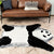 Modernism Panda Pattern Rug White and Black Polyester Rug Non-Slip Pet Friendly Washable Carpet for Living Room Black 4'11" x 5'3" Clearhalo 'Area Rug' 'Casual' 'Rugs' Rug' 1869528