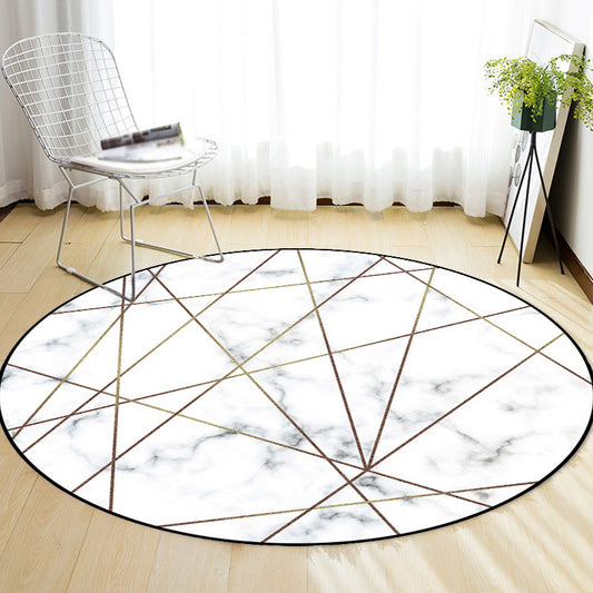 Simple Marble Surface Pattern Rug White Modernist Carpet Polyester Anti-Slip Pet Friendly Washable Rug for Study Clearhalo 'Area Rug' 'Modern' 'Rugs' Rug' 1869553