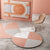 Novelty Circle Pattern Carpet Pink and Orange Polyester Rug Anti-Slip Backing Pet Friendly Washable Rug for Drawing Room Pink Clearhalo 'Area Rug' 'Modern' 'Rugs' Rug' 1869579