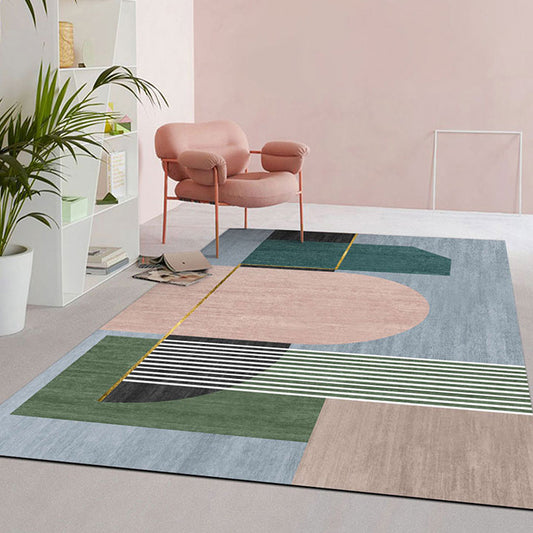 Contemporary Decoration Indoor Rug Multi-Color Colorblock Rug Polyester Washable Non-Slip Pet Friendly Area Rug Grey Clearhalo 'Area Rug' 'Modern' 'Rugs' Rug' 1869606