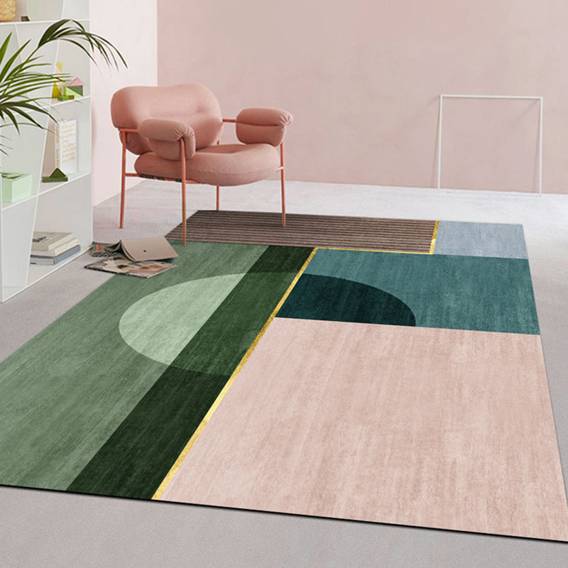 Contemporary Decoration Indoor Rug Multi-Color Colorblock Rug Polyester Washable Non-Slip Pet Friendly Area Rug Clearhalo 'Area Rug' 'Modern' 'Rugs' Rug' 1869615