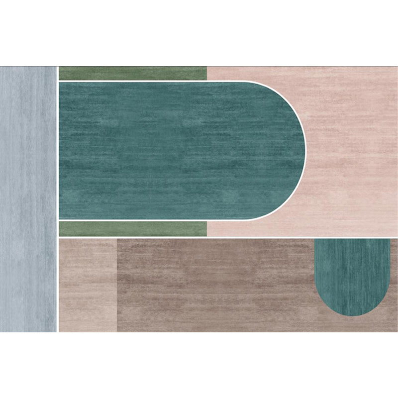 Contemporary Decoration Indoor Rug Multi-Color Colorblock Rug Polyester Washable Non-Slip Pet Friendly Area Rug Clearhalo 'Area Rug' 'Modern' 'Rugs' Rug' 1869619