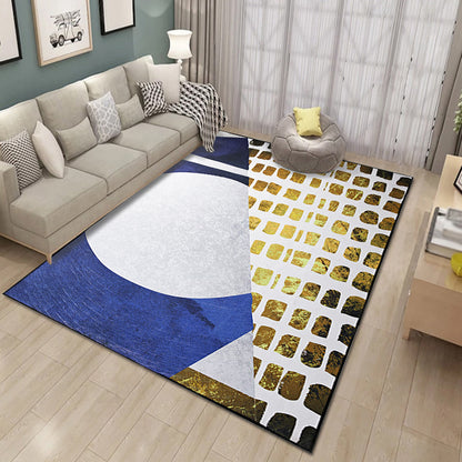 Modern Geometric Pattern Rug Multicolor Polyester Carpet Anti-Slip Pet Friendly Washable Rug for Study Blue Clearhalo 'Area Rug' 'Modern' 'Rugs' Rug' 1869710