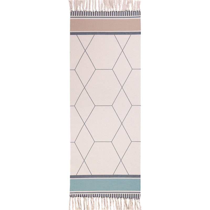 Bohemian Tribal Geometric Pattern Rug Multicoloured Cotton Rug Non-Slip Pet Friendly Washable Area Rug for Bedroom Clearhalo 'Area Rug' 'Bohemian' 'Rugs' Rug' 1869753
