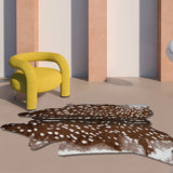 Brown Deer Spots Pattern Rug Polyester Contemporary Rug Washable Non-Slip Pet Friendly Carpet for Living Room Brown Clearhalo 'Area Rug' 'Casual' 'Rugs' Rug' 1870001