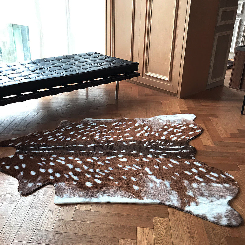 Brown Deer Spots Pattern Rug Polyester Contemporary Rug Washable Non-Slip Pet Friendly Carpet for Living Room Clearhalo 'Area Rug' 'Casual' 'Rugs' Rug' 1870002