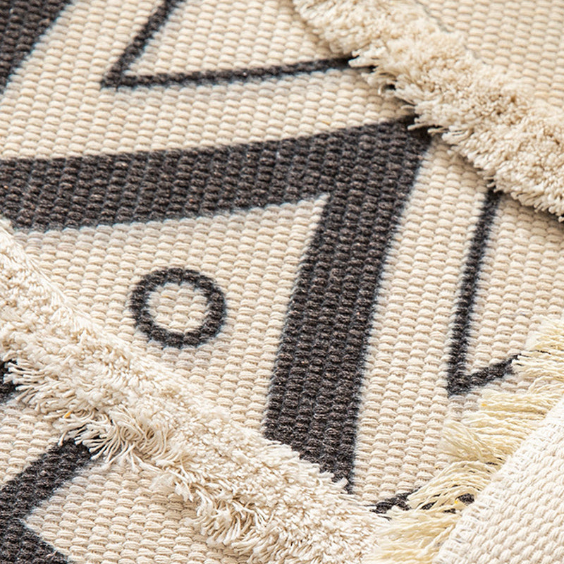 Traditional Tribal Floral Pattern Rug Multicolor Moroccan Rug Flax Pet Friendly Washable Non-Slip Area Rug for Bedroom Clearhalo 'Area Rug' 'Moroccan' 'Rugs' Rug' 1870047