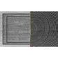 Black Geometry Pattern Rug with Stripe Polyester Modernist Area Rug Washable Anti-Slip Backing Rug for Study Clearhalo 'Area Rug' 'Modern' 'Rugs' Rug' 1870139