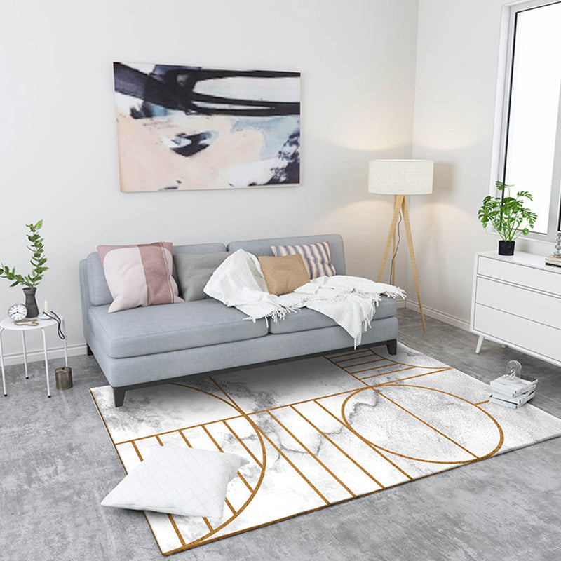 Marble Geometry Pattern Rug Polyester Modernist Rug Washable Anti-Slip Backing Carpet for Parlor Marble Clearhalo 'Area Rug' 'Modern' 'Rugs' Rug' 1870151