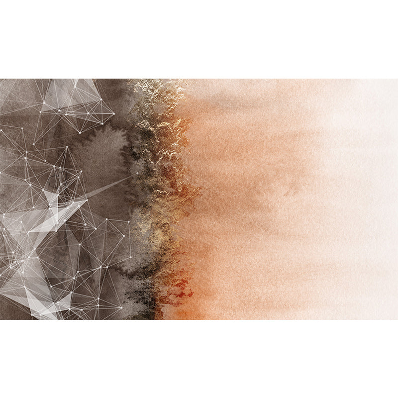 Modern Parlor Rug Orange Ombre and Geometric Pattern Area Rug Polyester Washable Non-Slip Pet Friendly Rug Clearhalo 'Area Rug' 'Rug' 1870161