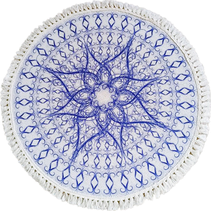 Traditional Tribal Floral Pattern Rug Multicolor Moroccan Rug Flax Pet Friendly Washable Non-Slip Area Rug for Bedroom Clearhalo 'Area Rug' 'Moroccan' 'Rugs' Rug' 1870202