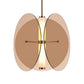 Amber/Smoke Glass Round Pendant Light Modernist 1 Light Led Hanging Ceiling Lamp with 3 Disks Clearhalo 'Ceiling Lights' 'Glass shade' 'Glass' 'Modern Pendants' 'Modern' 'Pendant Lights' 'Pendants' Lighting' 187021