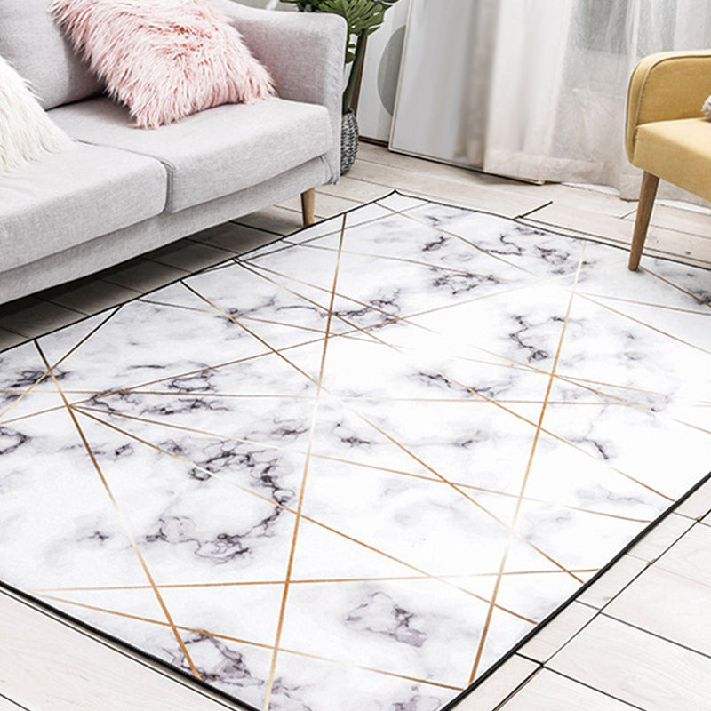 Multi Color Geometric Area Rug with Marble Surface Polypropylene Modern Rug Anti-Slip Backing Rug for Decoration Clearhalo 'Area Rug' 'Modern' 'Rugs' Rug' 1870345