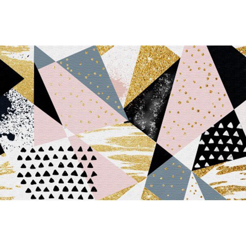 Multi Color Geometric Area Rug with Marble Surface Polypropylene Modern Rug Anti-Slip Backing Rug for Decoration Clearhalo 'Area Rug' 'Modern' 'Rugs' Rug' 1870355