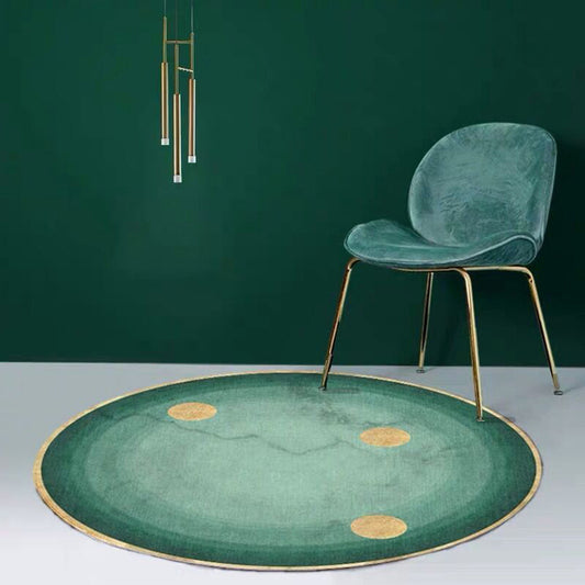 Green Abstract Rug Polyester Modernist Rug Washable Anti-Slip Backing Carpet for Bedroom Turquoise Clearhalo 'Area Rug' 'Modern' 'Rugs' Rug' 1870385