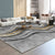 Modern Bedroom Rug Grey Abstract Swirl Stripe Pattern Rug Polyester Washable Non-Slip Pet Friendly Carpet Carbon Clearhalo 'Area Rug' 'Modern' 'Rugs' Rug' 1870392