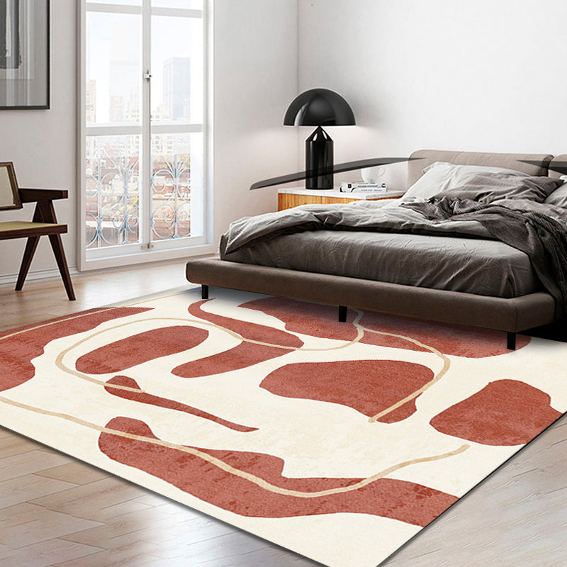 Multicolor Parlor Rug Novelty Colorblock Rug Polypropylene Machine Washable Non-Slip Backing Area Rug Red Clearhalo 'Area Rug' 'Modern' 'Rugs' Rug' 1870403