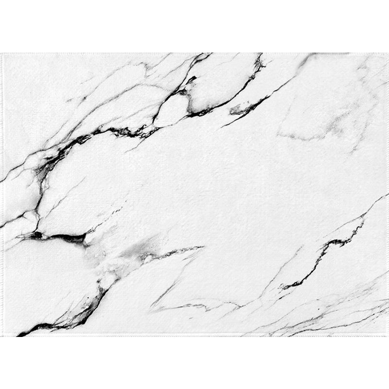 Contemporary Abstract Rug Black and White Synthetics Carpet Anti-Slip Pet Friendly Washable Rug for Decoration Clearhalo 'Area Rug' 'Rug' 1870468