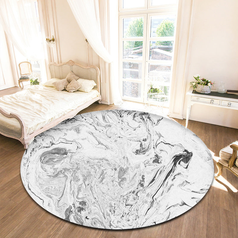 Contemporary Bedroom Rug Multicolor Abstract Carpet Synthetics Washable Non-Slip Pet Friendly Indoor Rug Grey Clearhalo 'Area Rug' 'Rug' 1870488