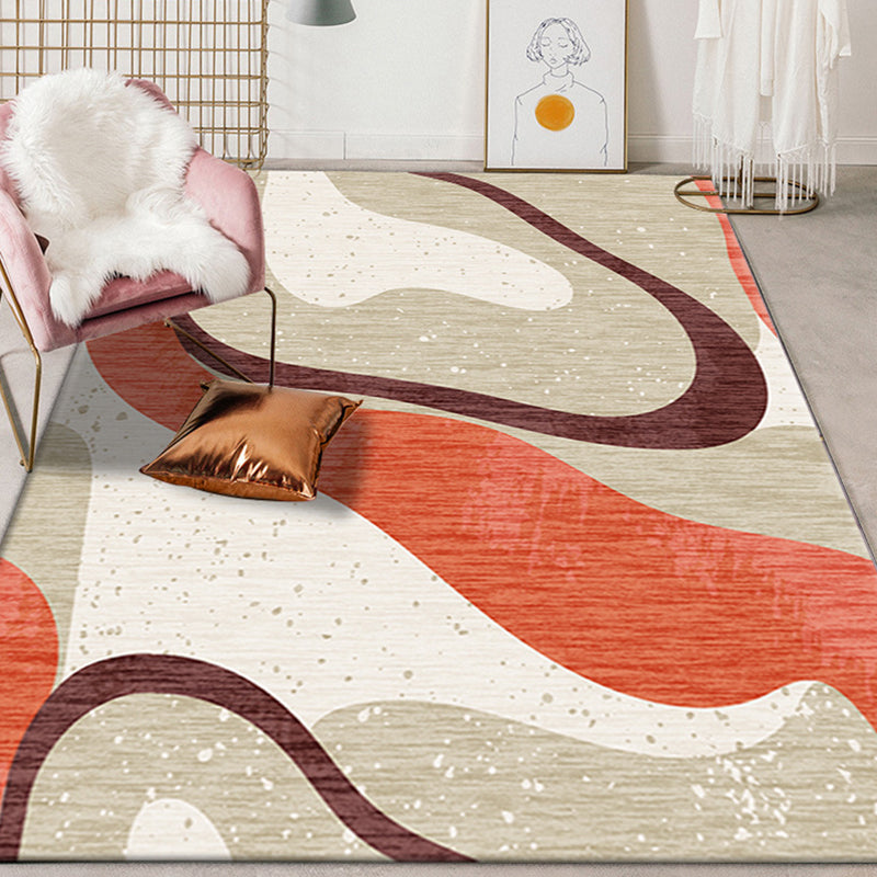 Multicolor Colorblock Rug Polyester Modernist Area Rug Washable Anti-Slip Backing Rug for Bedroom Light Camel Clearhalo 'Area Rug' 'Rug' 1870499