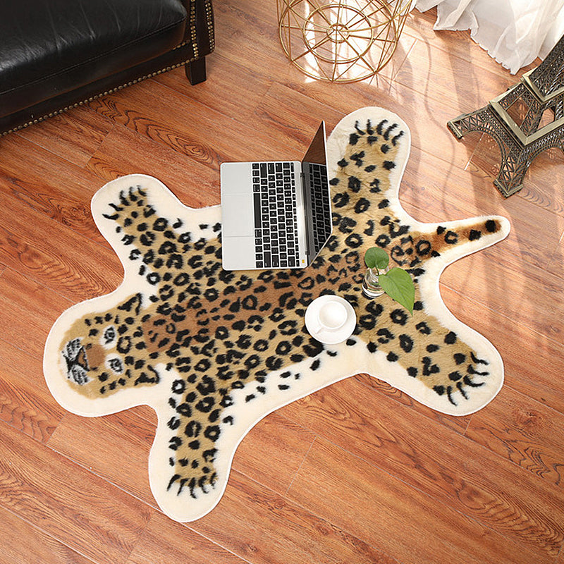 Modernism Leopard Pattern Rug Brown Polyester Rug Non-Slip Pet Friendly Washable Carpet for Living Room Clearhalo 'Area Rug' 'Casual' 'Rugs' Rug' 1870528