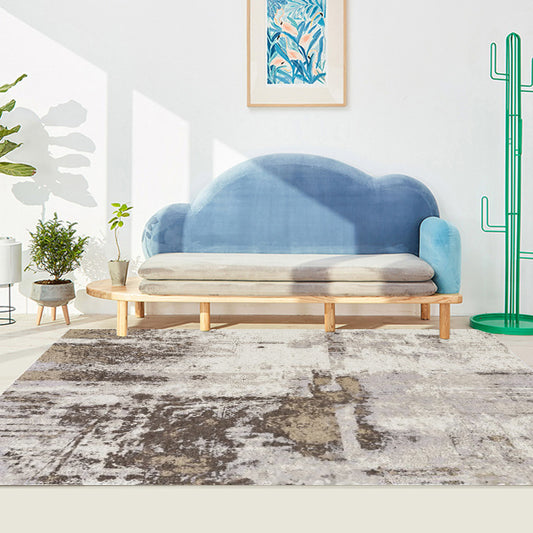 Industrial Abstract Rug Brown Synthetics Area Carpet Anti-Slip Backing Pet Friendly Washable Rug for Parlour Clearhalo 'Area Rug' 'Rug' 1870540