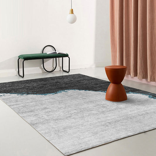 Modern Abstract Rug Grey Polyester Rug Anti-Slip Backing Pet Friendly Washable Area Rug for Parlor Clearhalo 'Area Rug' 'Modern' 'Rugs' Rug' 1870560