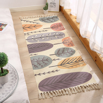 Multicolor Floral Pattern Rug Cotton Modern Rug Pet Friendly Washable Non-Slip Area Rug for Living Room Green Clearhalo 'Area Rug' 'Rug' 1870584