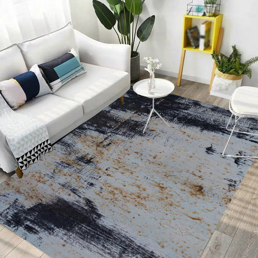 Dark Grey Industrial Rug Polyester Abstract Pattern Rug Pet Friendly Anti-Slip Washable Area Rug for Living Room Clearhalo 'Area Rug' 'Rug' 1870713