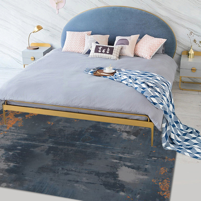 Dark Grey Industrial Rug Polyester Abstract Pattern Rug Pet Friendly Anti-Slip Washable Area Rug for Living Room Clearhalo 'Area Rug' 'Rug' 1870719