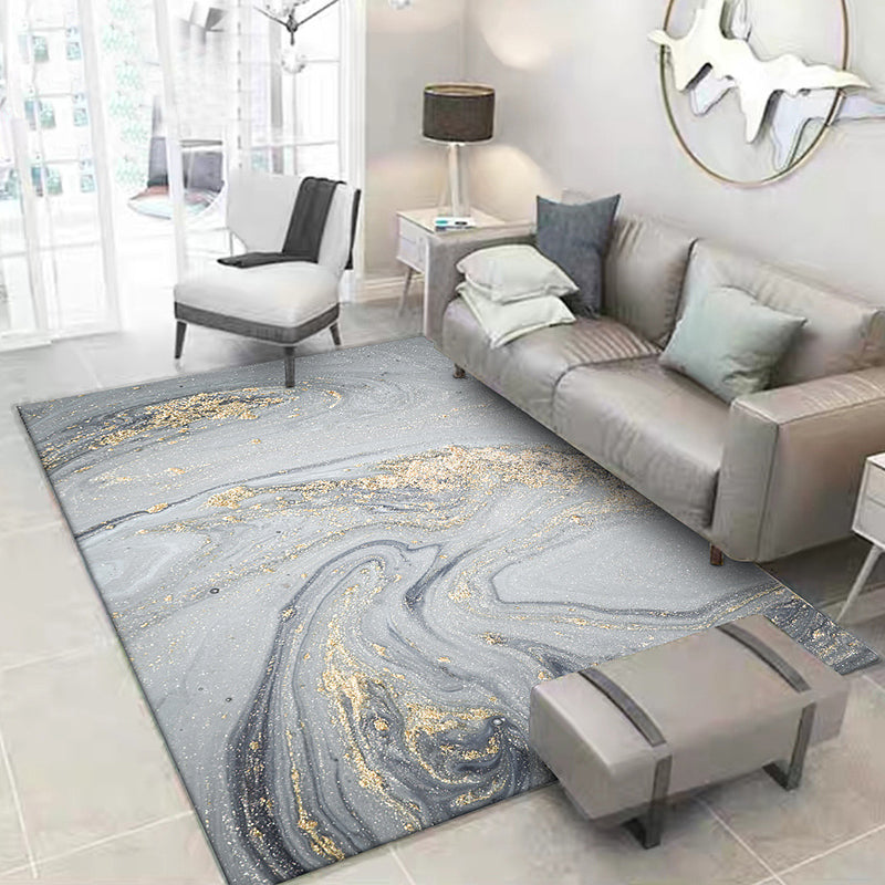 Unique Abstract Rug Contemporary Rug Polyester Washable Non-Slip Pet  Friendly Area Carpet for Living Room - Clearhalo