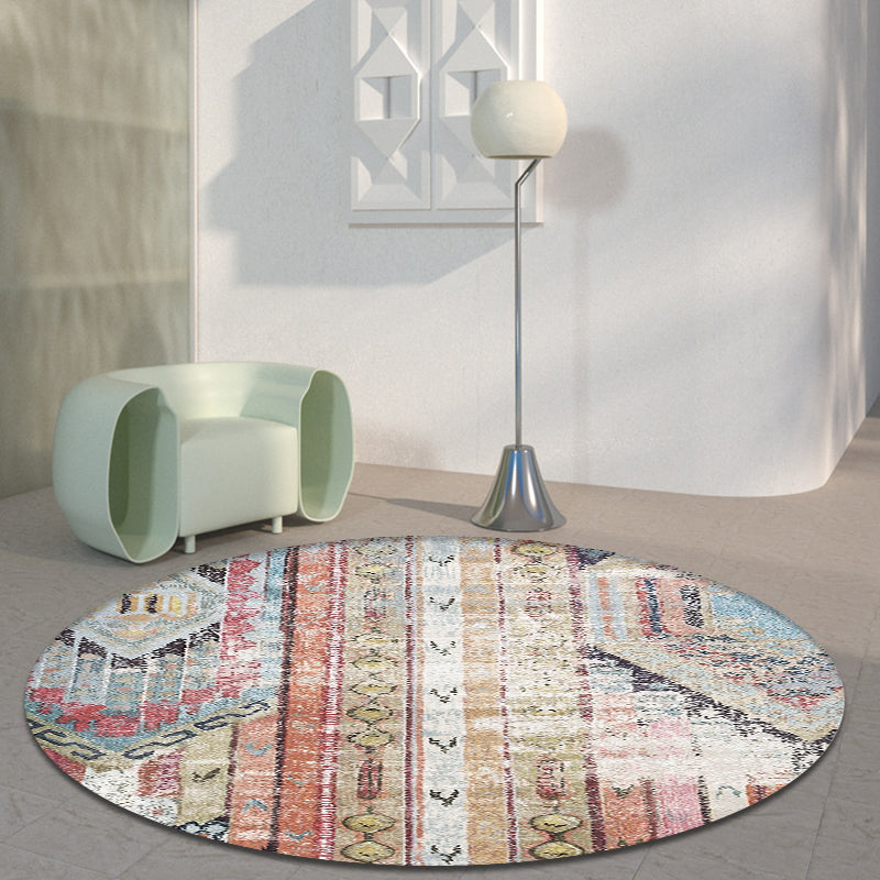 Multicolor Living Room Rug Southwestern Tribal Rhombus Pattern Rug Synthetics Machine Washable Non-Slip Backing Carpet Pink Clearhalo 'Area Rug' 'Rugs' 'Southwestern' Rug' 1870892