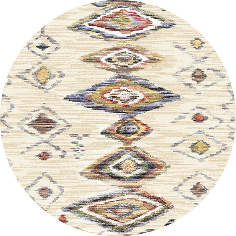 Multicolor Living Room Rug Southwestern Tribal Rhombus Pattern Rug Synthetics Machine Washable Non-Slip Backing Carpet Clearhalo 'Area Rug' 'Rugs' 'Southwestern' Rug' 1870905
