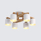 Cylinder Shade Semi Ceiling Mount Light Nordic Metal Flush Light for Living Room Villa Clearhalo 'Ceiling Lights' 'Close To Ceiling Lights' 'Close to ceiling' 'Semi-flushmount' Lighting' 1871065