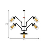 5 Lights Wire Cage Suspended Light Industrial Style Chandelier Lamp with Water Pipe for Dining Room Clearhalo 'Cast Iron' 'Ceiling Lights' 'Chandeliers' 'Industrial Chandeliers' 'Industrial' 'Metal' 'Middle Century Chandeliers' 'Rustic Chandeliers' 'Tiffany' Lighting' 1871373
